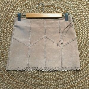 Vintage Bebe dusty pink leather mini skirt